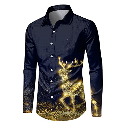 Celucke Weihnachten Hemd Herren Funky Christmas Print Ugly Christmas Sweater Weihnachtspullover Lustig mit Blumenmuster Langarm Ugly Shirt Freizeithemd X-Mas Hawaiihemd Celucke Weihnachten Hemd Herren Funky Christmas Print Ugly Christmas Sweater Weihnachtspullover Lustig mit Blumenmuster Langarm Ugly Shirt Freizeithemd X-Mas Hawaiihemd von Celucke