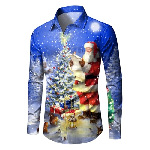 Celucke Weihnachten Hemd Herren Hawaii Hemd 3D Druck Slim Fit Hemden Weihnachtspullover Lustig mit Blumenmuster Langarm Ugly Shirt Freizeithemd X-Mas Hawaiihemd Celucke Weihnachten Hemd Herren Hawaii Hemd 3D Druck Slim Fit Hemden Weihnachtspullover Lustig mit Blumenmuster Langarm Ugly Shirt Freizeithemd X-Mas Hawaiihemd von Celucke