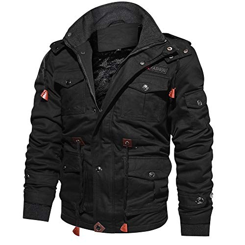 Celucke Winterjacke Herren mit Mehrfache Tasche,Männer Military Jacke Britannia Version Übergangsjacke Winterparka US Feldjacke von Celucke