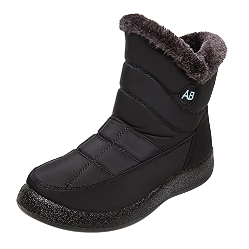 Celucke Winterstiefel Damen Schneestiefel Wasserdicht Gefüttert Warm Ankle Boots mit Fleece Winter Kurzschaft Winterboots Winterschuhe Baumwollschuhe Stiefel von Celucke