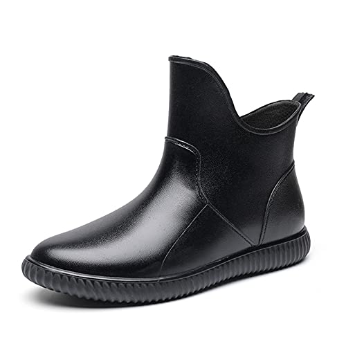 Gummistiefel Damen Chelsea Boots Regenstiefel Kurzschaft Röhre Reitstiefel Wasserdicht rutschfeste Gummistiefeletten Wasserschuhe Schuhe von Celucke