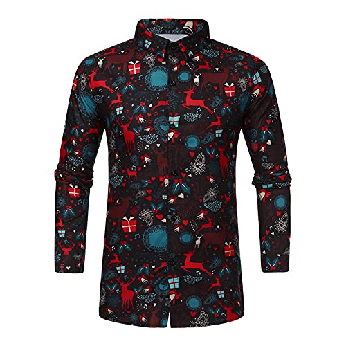 Hemd Herren Langarm Weihnachten 2024 Weihnachtshemd Lustig 3D Druck Hawaii Hemden Slim Fit Freizeithemd Revers Button Up Christmas Shirt Männer Funky X-Mas Hawaiihemd Hemd Herren Langarm Weihnachten 2024 Weihnachtshemd Lustig 3D Druck Hawaii Hemden Slim Fit Freizeithemd Revers Button Up Christmas Shirt Männer Funky X-Mas Hawaiihemd von Celucke