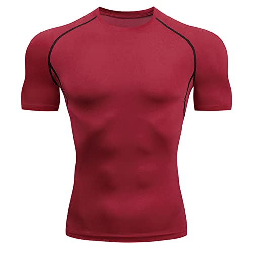 Herren Compression T-Shirts Sports Kompressionsshirt Schnell Trocknende Kleidung Slim Fit Kurzarm Gym Base Layer Training Fitness Shirt Workout Sweatshirt Funktionsshirt Laufshirt für Männer Herren Compression T-Shirts Sports Kompressionsshirt Schnell Trocknende Kleidung Slim Fit Kurzarm Gym Base Layer Training Fitness Shirt Workout Sweatshirt Funktionsshirt Laufshirt für Männer von Celucke