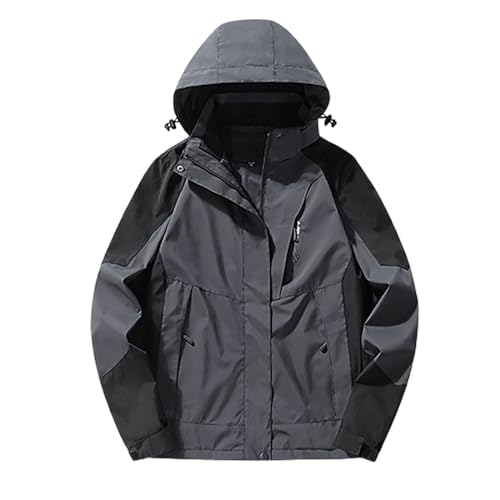 Herren Regenjacke Wasserdicht Atmungsaktiv Rain Jacket Men Waterproof Windproof Windjacke Fahrrad Winddichte Jacke with Reißverschluss Übergröße Lässige Fahrradjacke Outdoorjacke von Celucke