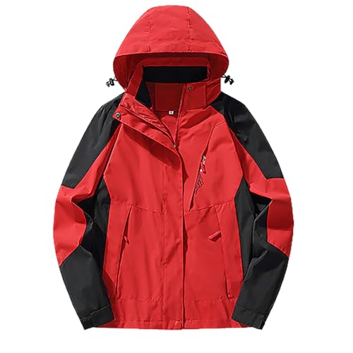 Herren Regenjacke Wasserdicht Atmungsaktiv Rain Jacket Men Waterproof Windproof Windjacke Fahrrad Winddichte Jacke with Reißverschluss Übergröße Lässige Fahrradjacke Outdoorjacke von Celucke