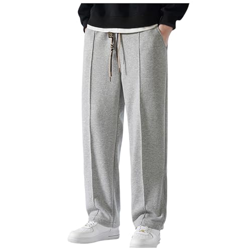 Jogginghose Herren Baggy Samt Sweat Pants Men Baumwolle Breite Hosen Sporthose Freizeithose Männer Loose Trainingshose mit Taschen Wide Leg Jogginghose Streetwear Freizeit Jogging Hose von Celucke