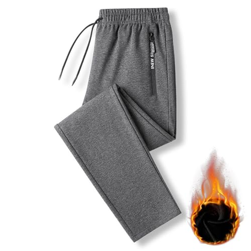 Jogginghose Herren Gefüttert Thermohose Sweathose Fleece Hose Winter Warme Freizeithose Track Pants Bequeme Elastischer Bund Dicke Fleecehose Trainingshose Winterhose von Celucke