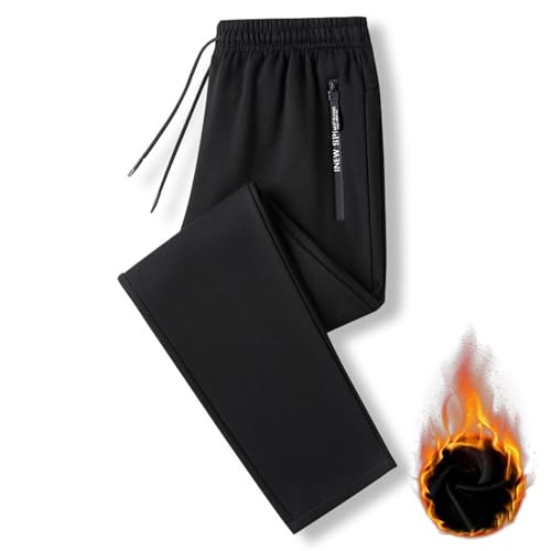 Jogginghose Herren Gefüttert Thermohose Sweathose Fleece Hose Winter Warme Freizeithose Track Pants Bequeme Elastischer Bund Dicke Fleecehose Trainingshose Winterhose von Celucke