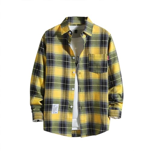 Kariertes Flanellhemd Herren Langarm Karohemd Outfit Trachten Shirt Lose Fit Sommerhemd Männer Hemden Button Down Revers Strickjacke Atmungsaktiv Langarmhemden Leichte Freizeithemden Kariertes Flanellhemd Herren Langarm Karohemd Outfit Trachten Shirt Lose Fit Sommerhemd Männer Hemden Button Down Revers Strickjacke Atmungsaktiv Langarmhemden Leichte Freizeithemden von Celucke