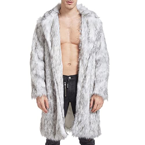 Pelzmantel Herren Lang Fellmantel Kunstfell Plüsch Winterjacke Warm Mantel Pelzjacke Langarm Revers Faux Pelz Jacke Lose Cardigan Felljacke Wintermantel Pelzmantel Herren Lang Fellmantel Kunstfell Plüsch Winterjacke Warm Mantel Pelzjacke Langarm Revers Faux Pelz Jacke Lose Cardigan Felljacke Wintermantel von Celucke