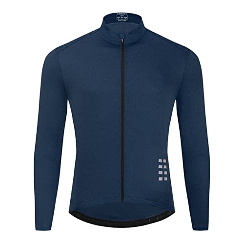 Radtrikot Herren Langarm Dünn Softshell Fahrrad Shirts Fahrradtrikot Seitliches Netz Atmungsaktive Fahrradjacke Schnell Trocknen Outdoor Sportarten Trikots Cycling Jersey von Celucke