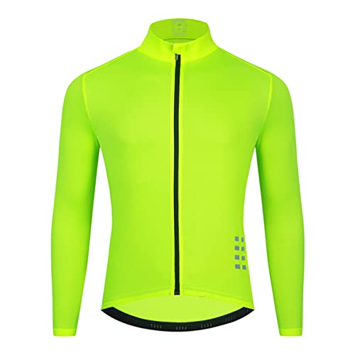 Radtrikot Herren Langarm Dünn Softshell Fahrrad Shirts Fahrradtrikot Seitliches Netz Atmungsaktive Fahrradjacke Schnell Trocknen Outdoor Sportarten Trikots Cycling Jersey von Celucke