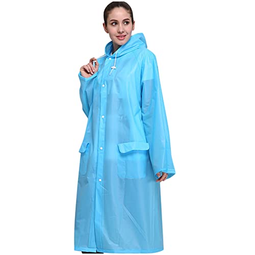 Regenmantel Erwachsene Regenponcho EVA Outdoor Reit-Regenumhang Wasserdicht Radfahren Regen Poncho mit Kapuze Regenjacke von Celucke