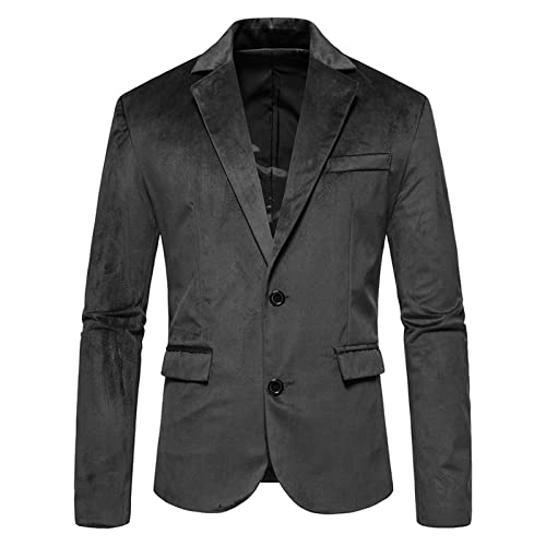 Sakko Herren Blazer Retro Punk Mantel Suit Regular Fit Anzug Jacke für Business Hochzeit Party Performance Nachtclub Gastgeber Mens Top Coat Outwear von Celucke