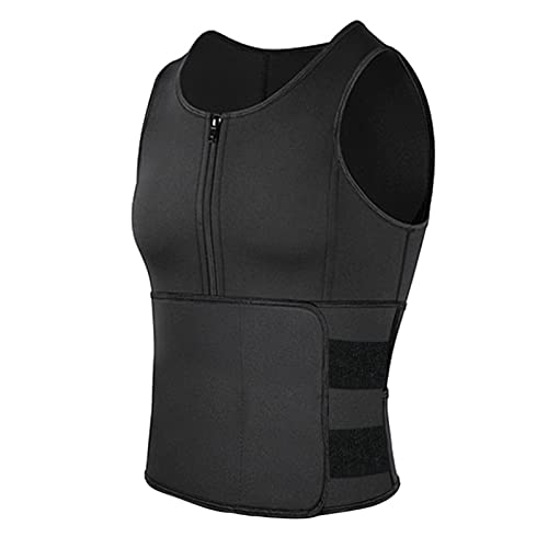 Shaping Vest Herren Shapewear Bauchweg Body Shaper Vest Shirt Slimming Weste Figurformer Tanktop Sport Fitness Bauchformung Unterhemd Verstärkte Bauchkompression Fitnessweste von Celucke