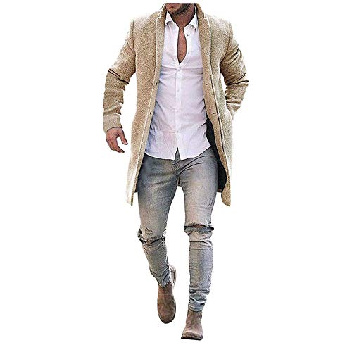 Wintermantel Herren Lang Warm Wollmantel Winter Trenchcoat Dufflecoats Taste Mantel Regular fit Jacke Business Übergangsjacke Männer Coat von Celucke