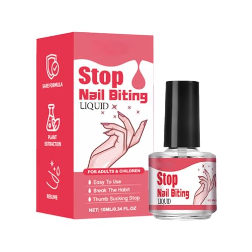 Bitterer Nagellack, 10 ml Anti Nägelkauen Nagellack, Effektives Mittel zum Stoppen von Fingernägel für Kinder und Erwachsene - Mildes Mittel Gegen Nägelkauen Nails von Celuicion