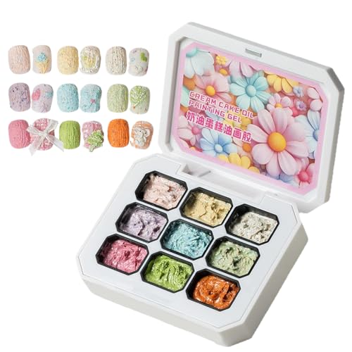 Celuicion Gel Nagellack Fest | Maniküre Gel in 9 Farben | Aufbaubare Französische Spitzen Für Nagelverlängerung Zu Hause Frauen Mädchen Make-up von Celuicion