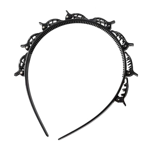Celuicion Haarband mit befestigten Clips, Haarband, Haarband aus Haarnadel | Zahnwerkzeug für Frauen und Mädchen auf Reisen, Arbeit zu Hause, Frisierbinder, Twists von Celuicion