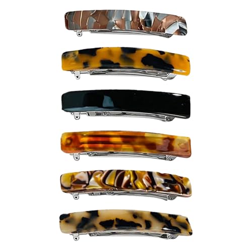 Celuicion Haarspangen für Damen – 6 x Haarspangen für feines Haar, Damen, modisches Schildpatt-Zubehör für Damen und Jugendliche – Reisen, Ausflüge und den täglichen Gebrauch von Celuicion