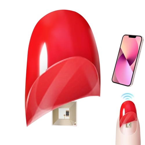Celuicion Intelligenter Nagelchip - Selbstklebende Intelligente Aufkleber Für Nägel,Flexible Weiche Chips Folie Für Männer Maniküre Handy Alltag Damen von Celuicion