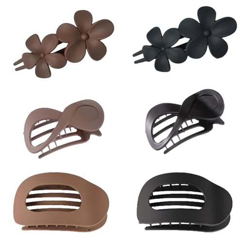 6 Stück Haarklammern Set für Damen Rutschfeste Haarspange Haarstyling Zubehör Halt Haarschmuck Haarspangen Damen für Dünnes Dickes Haar von Celvibe