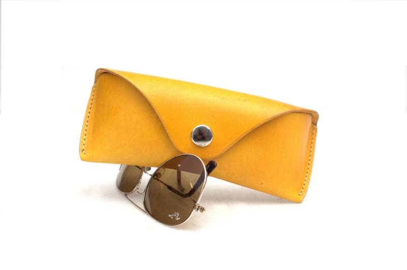 Damen Brillenetui Passend Für Ray Ban Aviator - Wayfarer, Neue Farbe Citron von Celyfos