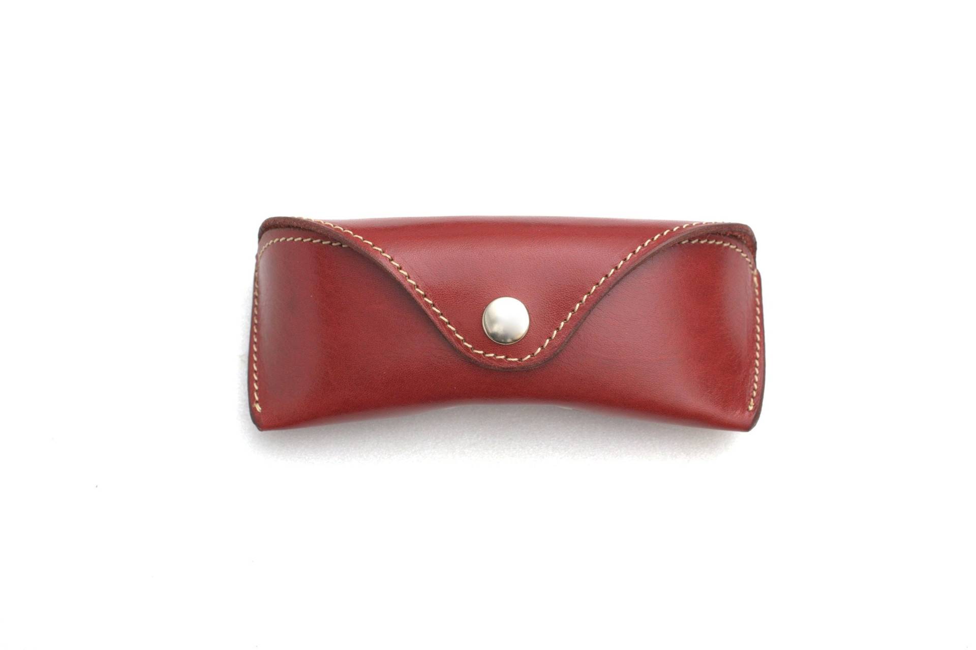 Elegante Echte Leder Brillenetui Hartschalenbox Für Frauen Geldbörse in Ihrem Täglichen Gebrauch Zu Tragen Rotes Vollnarbenrindsleder von Celyfos