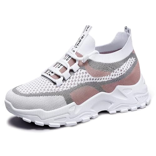 Cemssitu Orthocare - Ergonomische Schmerzlinderungs-Schuhe, Ortho Care Schuhe Damen, Orthopädische Schuhe Damen (White pink,41) von Cemssitu
