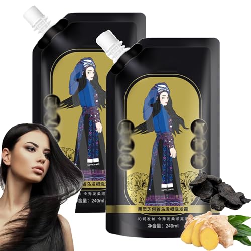 Ginger Plant Extract Anti-hair Loss Hair Shampoo, Identicalven - Identicalven Anti Hair Loss Shampoo, Japanese Ginger Extract Shampoo for Women Men (2PCS) von Cemssitu