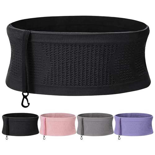 WaistiBag, Seamless Invisible Running Waist Belt Bag, Fanny Packs for Men&Women, Belt Bag with Adjustable Strap, for Outdoor Running Hiking Travel Workout (Black,L) von Cemssitu