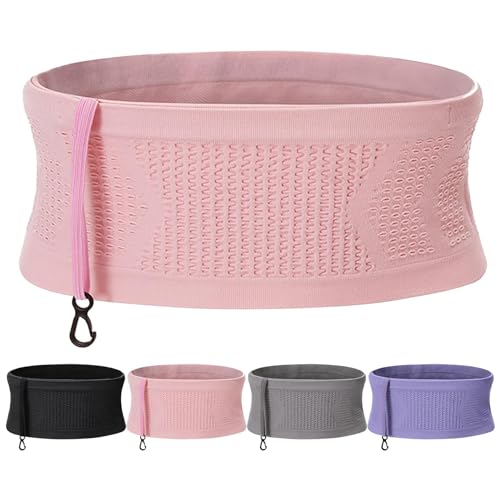 WaistiBag, Seamless Invisible Running Waist Belt Bag, Fanny Packs for Men&Women, Belt Bag with Adjustable Strap, for Outdoor Running Hiking Travel Workout (Pink,M) von Cemssitu