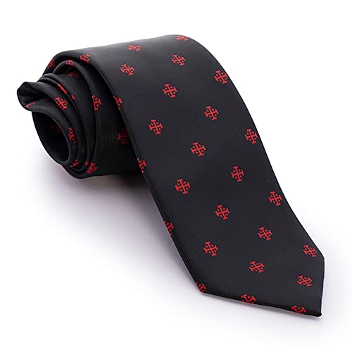 Cencibel Smart Casual Krawatte Jerusalem oder Heiligen Sepulcro, Schwarz-Rot, One size Cencibel Smart Casual Krawatte Jerusalem oder Heiligen Sepulcro, Schwarz-Rot, One size von Cencibel Smart Casual