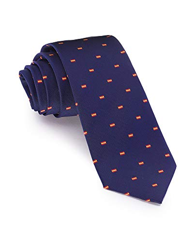 Cencibel Smart Casual Marineblaue Krawatte mit spanischen Flaggen, marineblau, One size von Cencibel Smart Casual