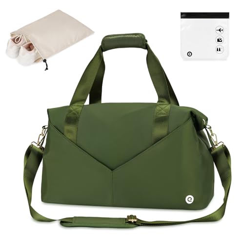 Ceneda Kleine Sporttasche Reisetasche mit Nassfach 45x36x20cm Trainingstasche für Damen Herren (Grün) von Ceneda