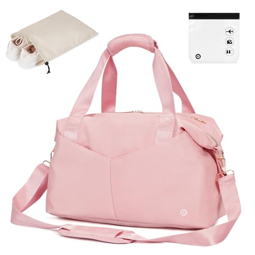 Ceneda Kleine Sporttasche Reisetasche mit Nassfach 40x20x25cm Trainingstasche für Damen Herren (Rosa) von Ceneda