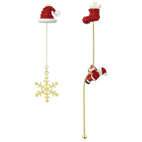 Asymmetrische Schneeflocke Weihnachtsschuh Drop Ohrringe Quasten Ohrring Für Frauen Ohrringe Party Accessoires Party Accessoires von Cenifin