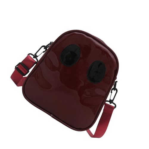 Cenifin 1. Halloween Skull Print Crossbody Bag PU Leicht Einstellbares Gurt Für Party Daily Essentials Gothic Farbkontrast Tasche von Cenifin