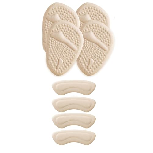 Cenifin 2pcs Bequeme Vorfußkissen Pad Mit 2 Schlupfhaltigem Fersengriff Für Frauen High Heel Hochzeitsschuheinsätze Bequemer Fuß von Cenifin