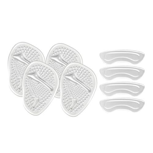 Cenifin 2pcs Bequeme Vorfußkissen Pad Mit 2 Schlupfhaltigem Fersengriff Für Frauen High Heel Hochzeitsschuheinsätze Bequemer Fuß von Cenifin