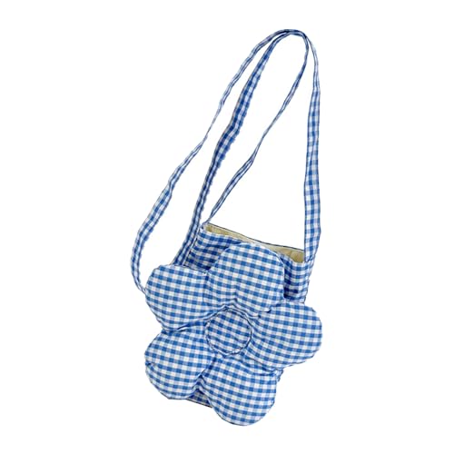 Cenifin Floral Gingham Crossbody Bag Leichte Leinwand Umhängetasche Mit Verstellbarem Riemen Für Professionelle Und Ungezwungene Anlässe Verstellbarer Gurt Canvas Tailse Täglich Gebrauch von Cenifin