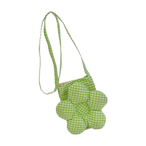 Cenifin Floral Gingham Crossbody Bag Leichte Leinwand Umhängetasche Mit Verstellbarem Riemen Für Professionelle Und Ungezwungene Anlässe Verstellbarer Gurt Canvas Tailse Täglich Gebrauch von Cenifin