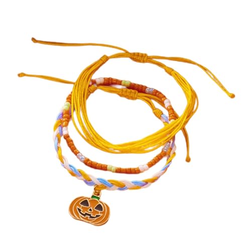 Cenifin Halloween Mehrschichtiger Perlenarmband Mit Kürbisspeschen Charme Farbenfrohe Reisperlen Verstellbarer Stapelbarer Schmuck Für Frauen Girls Legierung Charme Armband Cenifin Halloween Mehrschichtiger Perlenarmband Mit Kürbisspeschen Charme Farbenfrohe Reisperlen Verstellbarer Stapelbarer Schmuck Für Frauen Girls Legierung Charme Armband von Cenifin