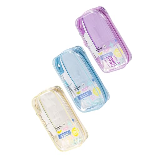 Cenifin Klarer PVC Bleistiftkoffer Wasserbeständiger Beutel Großer Kapazitätsbeutel Für Schulbüro Für Schulbeamte Essentielle Reißverschlussbeutel von Cenifin