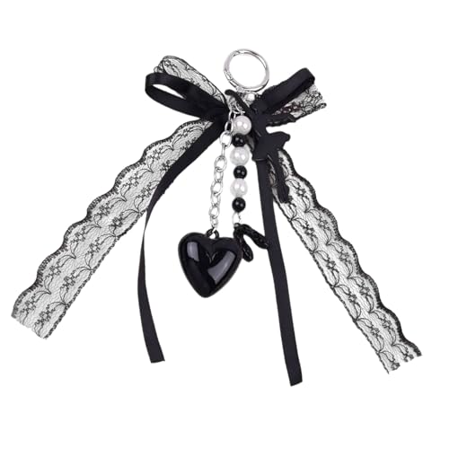 Cenifin Kreative Tasche Charm Ballet Girl Keychain Handtasche Anhänger Ornamente Spitze Bögen Keyrings Mode Herzschlüsselinhaber Auto Schlüsselkette Bögen Keychain Ballet Girl Keyring Anhänger von Cenifin
