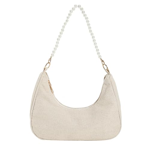 Cenifin Leichte Baumwoll Umhängetasche Blumensticke Multipocket Design Casual Achselbaus Für Frauen Everyday Essentials Pendlertasche von Cenifin