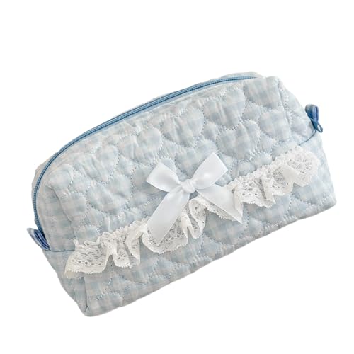 Cenifin Spitze Baumwollstifte Hülle Hochkapazität Stiftbeutel Bleistifte Organisator Reise Make Up Tasche Für Schülerinnenschüler Stiftstange von Cenifin