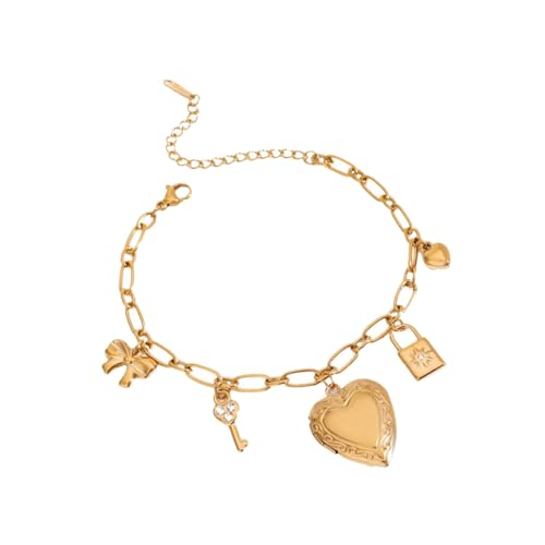 Cenifin Zarte Herzrahmen Anhänger Armband Frauen Mode Schmuck Elegant Für Mode Und Hochzeitsveranstaltungen Foto Für Frauen von Cenifin