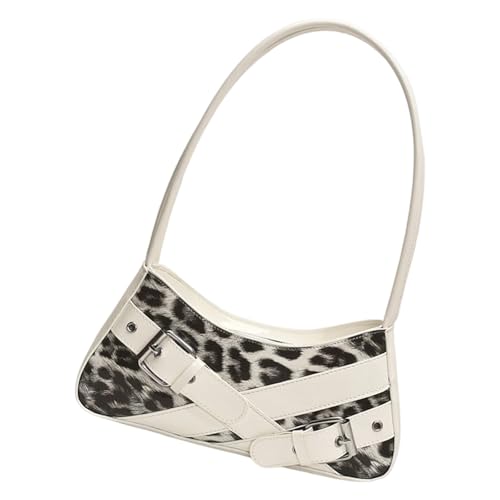 Frauen Tasche Leoparden Druck Schulter Retro Handtasche PU Leder Achselhöhle Pendeln Stilvolle Achselmaterial Trendige Achselhilfe Handtasche Pendeln Modelut von Cenifin