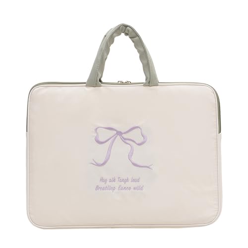 Laptop Hülle Hülle Mit Griffdünn Computer Tragetasche Bowknot Design Cover Für Frauen Girls Geschenke PU Ärmel Mit Schutzhülle Tasche von Cenifin